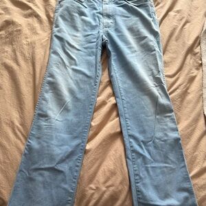 Vintage 90s Wrangler Men's Light Blue Wide Leg Jeans
